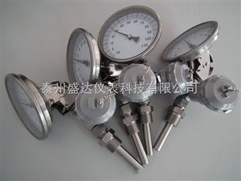 wss-411工業電接點不鏽鋼指針式雙金屬溫度計wss-411